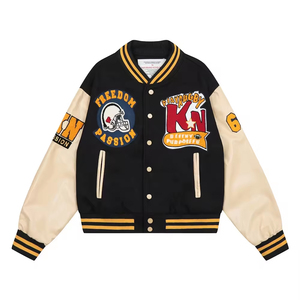Chaqueta Universitaria Personalizada, Chaqueta Letterman Bordada para Hombre y Mujer, Fabricante de Chaquetas Bomber de Béisbol al por Mayor OEM - Product Image 1
