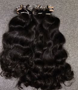 TOP Selling Natural Wavy Tape in Hair <strong>Extensions</strong> Raw Human Hair Easy <strong>Caring</strong> at Home Best Price Best Quality