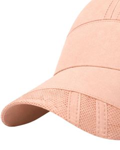 Men Light Peach Mesh Panel Sports Cap Breathable Lightweight Adjustable Summer Running Training Outdoor Baseball Hat For Men Use - Product Image 5