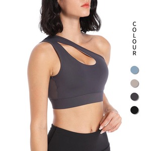 New Solid Color Nylon Sexy Low Bust <b>Open</b> Back Sports <b>Bra</b> Tight High Stretch Fitness Clothing Cross Straps Yoga <b>Bra</b> For Women - Product Image 6