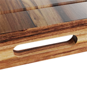 Acacia Wooden Board Cover for Electric <b>Stove</b> Top Large Serving Tray Chopping Board with Handle from Factory in Vietnam - Product Image 2