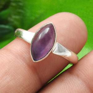Handmade 925 Sterling Silver Trendy Party <b>Ring</b> Comes With Natural Amethyst Gemstone Bezel Setting Spiritual Stone <b>Boho</b> <b>Rings</b> - Product Image 2