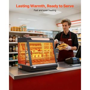 Scaldavivande Commerciale a 3 Livelli con Luce LED 1200W, Vano Superiore e Ripiani Regolabili per Mantenere Caldi i Cibi a 86-185°F - Product Image 2