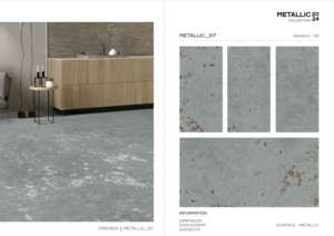 Azulejo Metálico de Porcelana Grand, 600x1200, Formato Grande, Superficie Brillante Premium, para Pared y Suelo, Diseño Interior y Exterior Moderno Plus Elite - Product Image 3