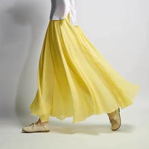 New Fashion Women Autumn Multicolor Satin Midi <b>Skirt</b> Vintage A-Line High-Waisted Female <b>Skirts</b> - Product Image 4