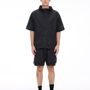 OEM Unisex Lightweight Sun Protection Clothing Sportwear Suit Custom Men Windproof Nylon Windbreaker Jacket Shorts Set <b>Tracksuit</b> - Product Image 1