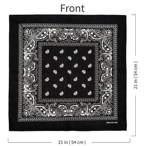 Cotton Paisley Print Bandana 22x22 Inch <b>Square</b> <b>Scarf</b> Soft Breathable Wholesale Custom Logo OEM ODM Bulk Manufacturer Supplier - Product Image 2