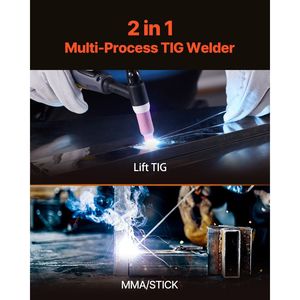 Saldatore 2-in-1 IGBT Hot Start MMA & TIG con macchina ad arco Lift LED - Product Image 2