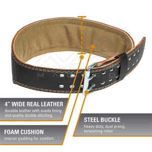 Ceinture de Soutien Musculaire Large pour la Taille, Idéale pour les Squats, les Soulevés de Terre, la Musculation et l'Entraînement Physique – Fabricant Personnalisé en Gros - Product Image 3