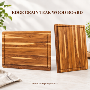 NUEVA Tabla de Cortar Rectangular de Madera con Patrón Chevron, Tabla de Cortar Sostenible para Primavera - Product Image 5