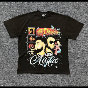 Chemises pour hommes de haute qualité, tendance, amples, à col rond, à manches courtes, style décontracté, style sportif, neuves, hip-hop, 100% coton - Product Image 4