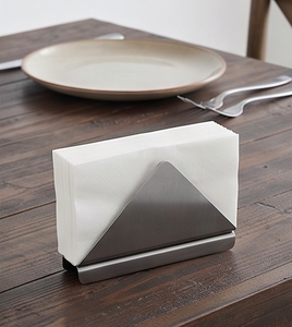 Porta Servilletas Moderno de Acero Inoxidable, Diseño Triangular Independiente, Ideal para Utensilios de Cocina, Vajilla y Uso en Hoteles - Product Image 5