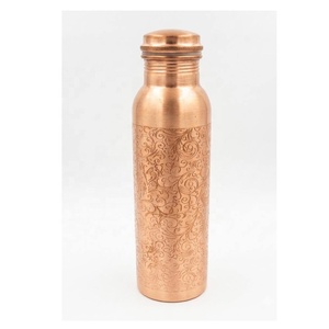 Blue Printed Pure <b>Copper</b> Water <b>Bottle</b> Yoga Water <b>Bottle</b> Ayurvedic <b>Copper</b> Vessel Leak Proof <b>Copper</b> <b>Bottle</b> for Gifted - Product Image 4