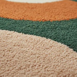 Modern Sculpted Wave Plush Area Rug Neutral Beige Carpet for Living Room Bedroom Dining Room Contemporary Scandinavian Teppich - Product Image 3