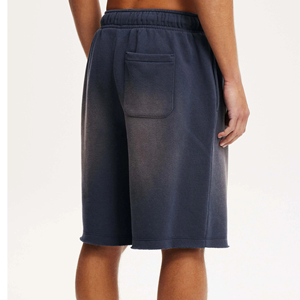 Pantalones Cortos Bermuda de Algodón para Hombre, Color Sólido, Cintura con Cordón, Logotipo Estampado en la Parte Delantera, Estilo Casual, Transpirables, con Bolsillos - Product Image 4