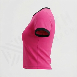 Camiseta Corta sin Mangas de Color Personalizado para Mujer, 100% Algodón, Camisetas Cortas de Alta Calidad, Camiseta Sexy para Mujer, Ropa de Verano - Product Image 3