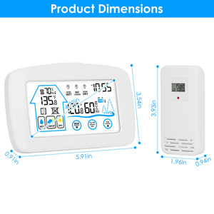 Senza fili 1Pc per interni/esterni stazione meteo orologio 196FT gamma di casa intelligente termometro sensore per il monitoraggio di umidità della temperatura - Product Image 5