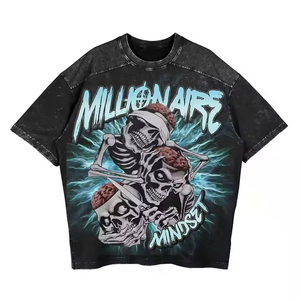 Camisetas Personalizadas con Lavado Ácido, Camisetas con Estampado Gráfico, Algodón de Alta Calidad, OEM, Venta al Por Mayor, Colección Streetwear - Product Image 2