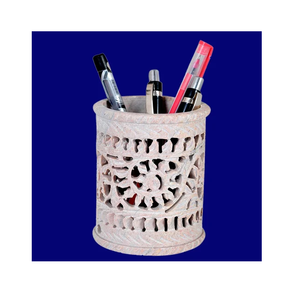 Porte-stylos en marbre artisanal pour une organisation raffinée de l'espace de travail, porte-stylos multifonctionnel, accessoire de bureau haut de gamme pour les bureaux - Product Image 1