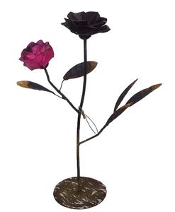 Pot de fleurs en fer forgé fait main de couleur naturelle, décoration murale moderne pour salon, bureau, chambre, salle de bain - Product Image 4