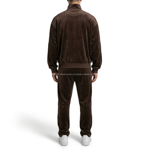 Conjunto de Sudadera con Capucha y Pantalones de Terciopelo para Hombre, Marca Privada, Logotipo Personalizado, Estilo Urbano, Fabricante al por Mayor - Product Image 5