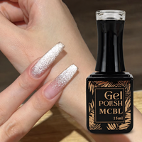 Vernis à ongles semi-permanent en gel UV à séchage rapide, effet pailleté réfléchissant, best-seller en gros