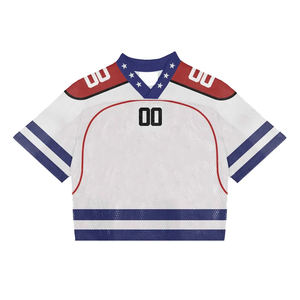 Nueva Llegada 2026: Camiseta de Fútbol Americano Deportiva Personalizada con Corte Recto y Holgado en Color Liso - Product Image 2