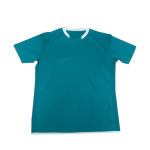 Camiseta de Punto de Manga Corta con Cuello en V para Hombre, Corte Regular, Estilo Casual, Ribete en Contraste, Paneles de Color Sólido, Secado Rápido, Poliéster - Product Image 5