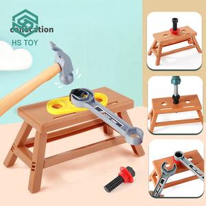 Juego de Caja de Herramientas mecánicas de juguete de <span class=keywords><strong>electricista</strong></span> para niños HS, Banco portátil y maleta con kit de herramientas de reparación de plástico, juego de simulación para niños - Product Image 2