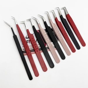 Pinzas para Extensión de Pestañas de Acero Inoxidable Sostenible, Punta Puntiaguda Probada a Mano, con Logotipo Personalizado - Product Image 3