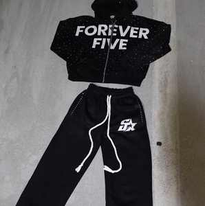 Trajes Deportivos Casuales de Invierno de Tela Gruesa con Lavado Ácido, a la Moda, con Marca Personalizada, Pedidos al por Mayor - Product Image 1