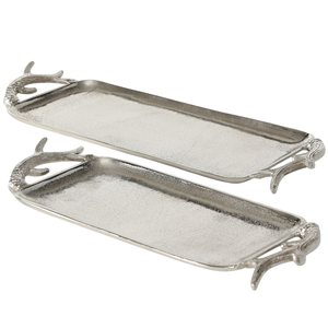 Bandeja de Servicio de Aluminio Esmaltado con Asa para Té, Café y Aperitivos, Hecha a Mano, Suministros para Hoteles - Product Image 6