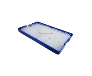 Plateau chirurgical ophtalmique de qualité supérieure pour instruments microchirurgicaux en plastique, avec tapis en silicone pour la protection des micro-instruments fins - Product Image 3
