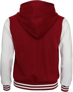 Wholesale Custom Men's Winter Varsity Jackets OEM Letterman Premium Cotton Fleece Breathable Embroidered Polyester Lining 160g - Product Image 5