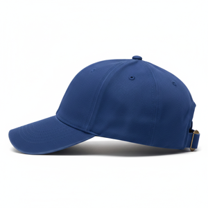 Casquette de baseball 5 panneaux personnalisable avec logo, rouge et bleu roi, en coton, ajustable avec boucle métallique, pour hommes et femmes, vente en gros - Product Image 4