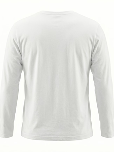 Men's Neck Short Sleeve Solid Green Cotton Jersey Casual T-Shirt Regular Fit Breathable Knitted Fabric 180g Eco-Friendly Digital - Product Image 4