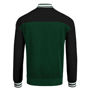 High Quality Custom Vintage Streetwear Wool Varsity <b>Jacket</b> for <b>Men</b> Winter Button Casual Style Stand Collar <b>Warm</b> - Product Image 3
