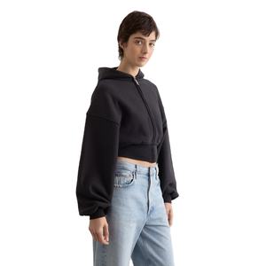 Sudadera Corta de Algodón para Mujer, Fabricada en Pakistán, al por Mayor, Lisa, de Manga Larga, con Efecto Ácido, Estilo Urbano, para Gimnasio, Personalizable - Product Image 2