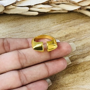 Hot Selling Modern Geometric <b>Ring</b> Gold Plated Brass <b>Ring</b> Minimalist Unisex <b>Ring</b> Dainty <b>Statement</b> Unique Design Wholesale <b>Ring</b> - Product Image 2