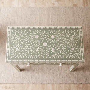 Table console élégante artisanale avec incrustations en os, meuble de décoration intérieure pour salon, meilleur prix - Product Image 3