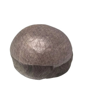 Toupee y Peluca de Cabello Humano Gris de Piel Fina, 100% Cabello Remy Indio, Rizado Kinky Yaki, Calidad Premium, Taz Hair Bangladesh, Trama Única - Product Image 3