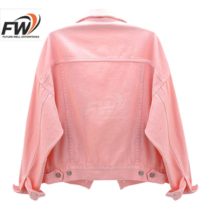 Chaqueta vaquera de manga corta para mujer, de alta calidad, hecha a medida, con bordado decorativo, transpirable, precio competitivo. - Product Image 2