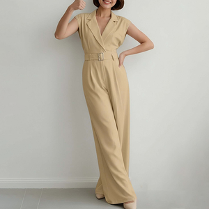 <span class=keywords><strong>Mono</strong></span> Sexy Personalizado sin Mangas con Cuello Halter, Ropa de Verano para Mujer, Nuevo <span class=keywords><strong>Mono</strong></span> Versátil con Cintura Recta, Ropa de Mujer - Product Image 2