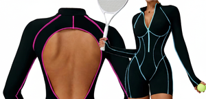 Combinaisons de sport pour femmes à manches longues, respirantes, style simple, pour la gym et l'entraînement, avec empiècements de couleur, ensembles de yoga - Product Image 5