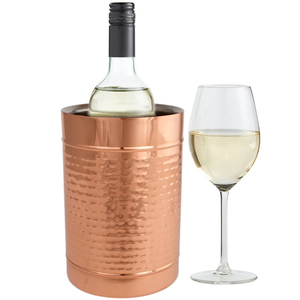 Vintage Design Double Wall Insulated Copper <b>Wine</b> Cooler Handcrafted Hammered Metal Ice Bucket & Champagne Chiller For Bar - Product Image 1