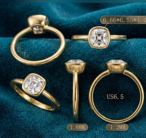 Unique cushion brilliant cut 1.50Ct Lab Grown Diamond Unique Style Light Weight Ring - Product Image 3