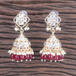 ต่างหูชุบทองอินโดตะวันตก Jhumki 103045 - Product Image 5