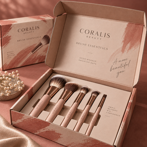 Boîte d'emballage en carton ondulé personnalisée CORALIS Brush Essentials imprimée - Product Image 4