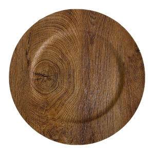Assiette de présentation ronde en bois faite à la main avec motif floral gravé, style rétro marron, vaisselle décorative pour table - Product Image 6