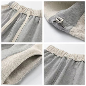 Baggy Bottoms Men's Trouser Cotton Terry Front and <b>Back</b> Stitching Terry Loose Sport New Men's Pants - Product Image 4